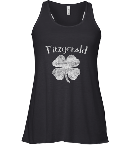 Vintage Fitzgerald Irish Shamrock St Patty's Day Women's Racerback Tank Women's Racerback Tank / Black / XS Women's Racerback Tank - jonhlittlestore88