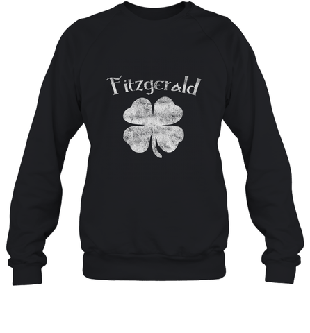 Vintage Fitzgerald Irish Shamrock St Patty's Day Crewneck Sweatshirt Crewneck Sweatshirt / Black / S Crewneck Sweatshirt - jonhlittlestore88