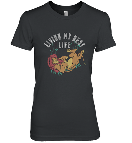 Disney Lion King Simba Living My Best Life Women's Premium T-Shirt Women's Premium T-Shirt / Black / XS Women's Premium T-Shirt - jonhlittlestore88