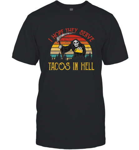 Vintage I Hope They Serve Tacos In Hell Halloween Costume Men's T-Shirt