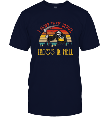 Vintage I Hope They Serve Tacos In Hell Halloween Costume Men's T-Shirt