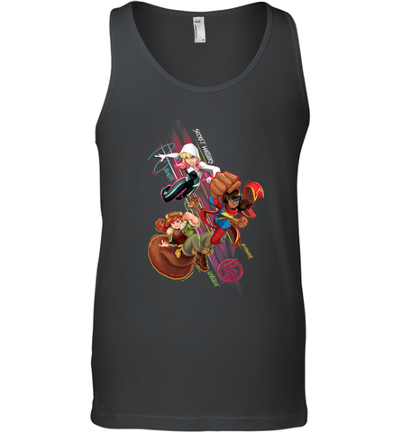 Marvel Rising Secret Warriors Group Shot Action Pose Men's Tank Top Men's Tank Top / Black / XS Men's Tank Top - jonhlittlestore88