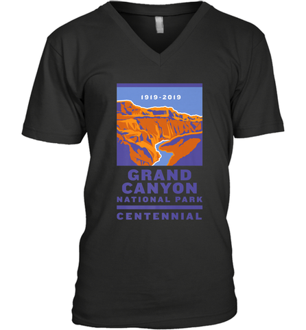 Grand Canyon National Park Centennial Logo Men's V-Neck Men's V-Neck / Black / S Men's V-Neck - jonhlittlestore88