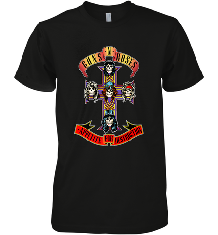 Guns N' Roses Classic Cross Logo Men's Premium T-Shirt Men's Premium T-Shirt / Black / XS Men's Premium T-Shirt - jonhlittlestore88