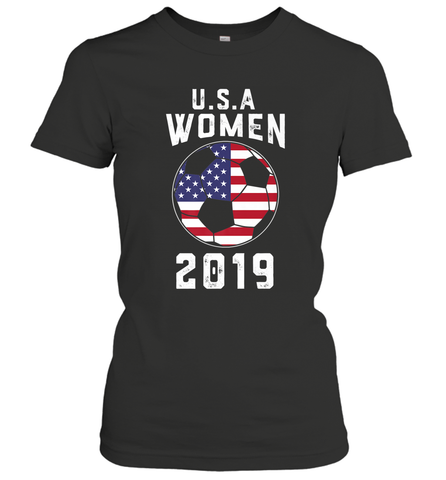 USA United States Women 2019 Soccer US Futbol Women's T-Shirt Women's T-Shirt / Black / S Women's T-Shirt - jonhlittlestore88