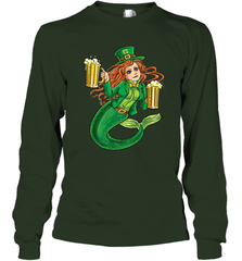 St Patricks Day Shirt Women Leprechaun Mermaid Girls Redhead Long Sleeve T-Shirt Long Sleeve T-Shirt - jonhlittlestore88