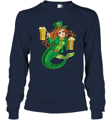 St Patricks Day Shirt Women Leprechaun Mermaid Girls Redhead Long Sleeve T-Shirt Long Sleeve T-Shirt - jonhlittlestore88