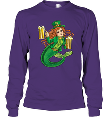 St Patricks Day Shirt Women Leprechaun Mermaid Girls Redhead Long Sleeve T-Shirt Long Sleeve T-Shirt - jonhlittlestore88