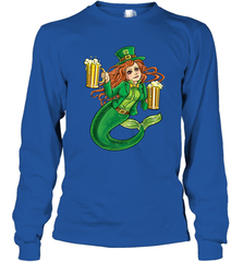 St Patricks Day Shirt Women Leprechaun Mermaid Girls Redhead Long Sleeve T-Shirt Long Sleeve T-Shirt - jonhlittlestore88