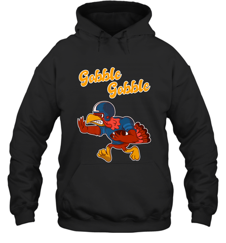 Turkey Football Shirt Funny Thanksgiving Turkey Gobble Gift Hooded Sweatshirt Hooded Sweatshirt / Black / S Hooded Sweatshirt - jonhlittlestore88