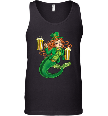 St Patricks Day Shirt Women Leprechaun Mermaid Girls Redhead Men's Tank Top Men's Tank Top / Black / XS Men's Tank Top - jonhlittlestore88