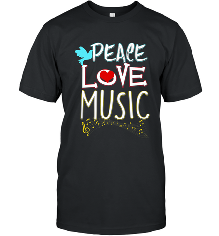 Peace Love Music Hippie Hipster Festival Men's T-Shirt Men's T-Shirt / Black / S Men's T-Shirt - jonhlittlestore88