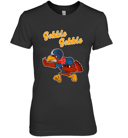 Turkey Football Shirt Funny Thanksgiving Turkey Gobble Gift Women's Premium T-Shirt Women's Premium T-Shirt / Black / XS Women's Premium T-Shirt - jonhlittlestore88