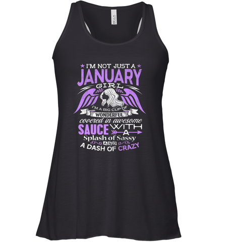 January Birthday Girl Shirt Not Just Girl Wonderful Gift Women's Racerback Tank Women's Racerback Tank / Black / XS Women's Racerback Tank - jonhlittlestore88