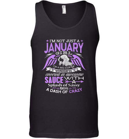 January Birthday Girl Shirt Not Just Girl Wonderful Gift Men's Tank Top Men's Tank Top / Black / XS Men's Tank Top - jonhlittlestore88