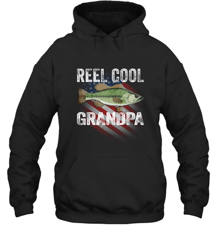 REEL COOL GRANDPA Hooded Sweatshirt Hooded Sweatshirt / Black / S Apparel - jonhlittlestore88