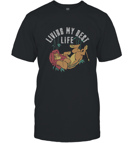 Disney Lion King Simba Living My Best Life Men's T-Shirt Men's T-Shirt / Black / S Men's T-Shirt - jonhlittlestore88