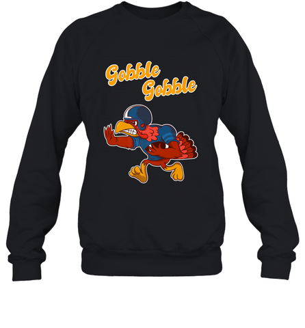 Turkey Football Shirt Funny Thanksgiving Turkey Gobble Gift Crewneck Sweatshirt Crewneck Sweatshirt / Black / S Crewneck Sweatshirt - jonhlittlestore88