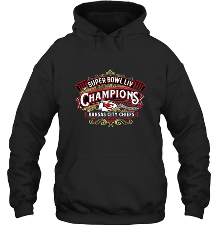 Super bowl LIV champions Kansas City Chief NFL Hooded Sweatshirt Hooded Sweatshirt / Black / S Hooded Sweatshirt - jonhlittlestore88