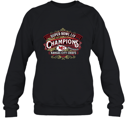 Super bowl LIV champions Kansas City Chief NFL Crewneck Sweatshirt Crewneck Sweatshirt / Black / S Crewneck Sweatshirt - jonhlittlestore88