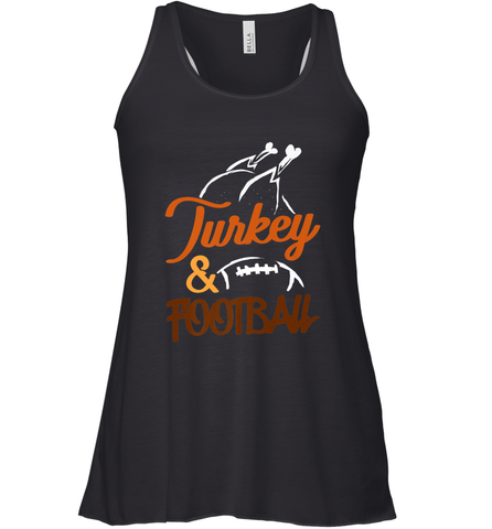 Turkey And Football Thanksgiving Day Football Fan Holiday Women's Racerback Tank Women's Racerback Tank / Black / XS Women's Racerback Tank - jonhlittlestore88