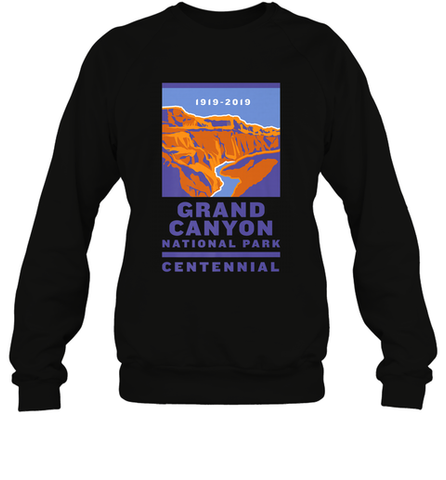 Grand Canyon National Park Centennial Logo Crewneck Sweatshirt Crewneck Sweatshirt / Black / S Crewneck Sweatshirt - jonhlittlestore88