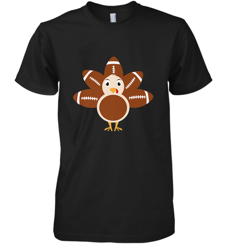 Funny Football Turkey Fall Thanksgiving Football Men's Premium T-Shirt Men's Premium T-Shirt / Black / XS Men's Premium T-Shirt - jonhlittlestore88