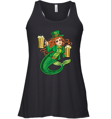 St Patricks Day Shirt Women Leprechaun Mermaid Girls Redhead Women's Racerback Tank Women's Racerback Tank / Black / XS Women's Racerback Tank - jonhlittlestore88