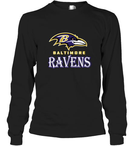 NFL Baltimore Ravens Logo Long Sleeve T-Shirt Long Sleeve T-Shirt / Black / S Long Sleeve T-Shirt - jonhlittlestore88