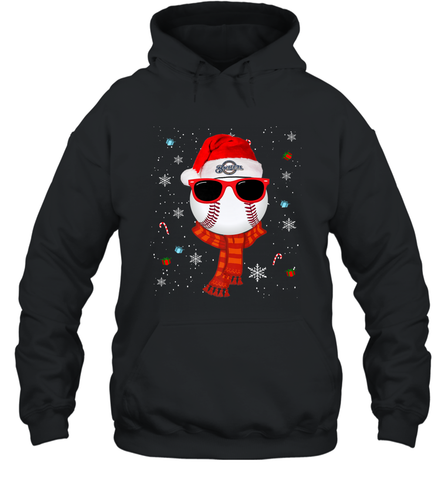 Milwaukee Brewers Logo Christmas Baseball Player Glasses Santa Hat Pajama Gift Hooded Sweatshirt Hooded Sweatshirt / Black / S Hooded Sweatshirt - jonhlittlestore88