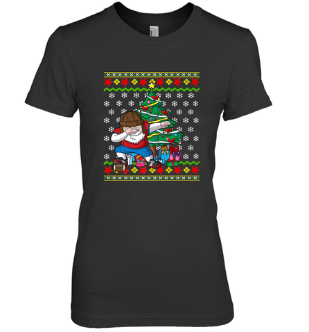 NFL Ugly Christmas Dabbing Santa Football Gift Women's Premium T-Shirt Women's Premium T-Shirt / Black / XS Women's Premium T-Shirt - jonhlittlestore88