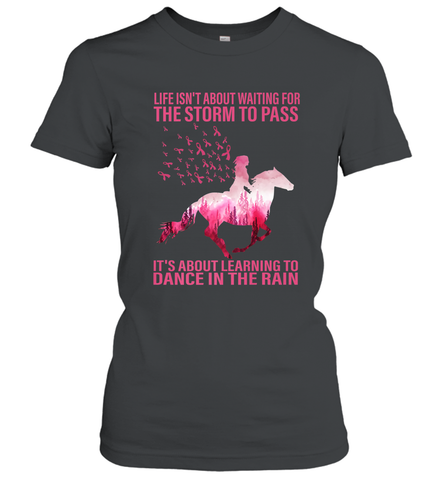 Life Is Not About Waiting Breast Cancer Hippie Peace Horse Women's T-Shirt Women's T-Shirt / Black / S Women's T-Shirt - jonhlittlestore88