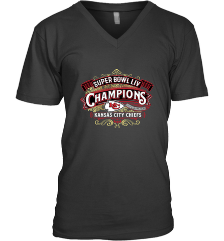 Super bowl LIV champions Kansas City Chief NFL Men's V-Neck Men's V-Neck / Black / S Men's V-Neck - jonhlittlestore88