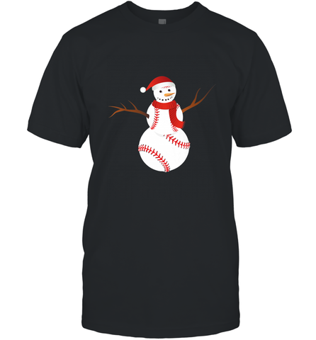 Snowman Baseball Christmas Men's T-Shirt Men's T-Shirt / Black / S Men's T-Shirt - jonhlittlestore88