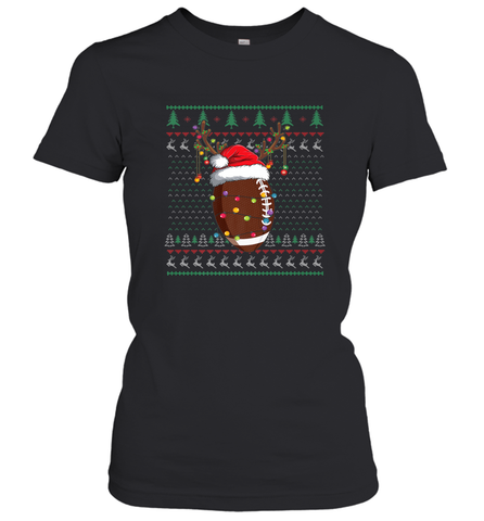 NFL Ugly Christmas Sweater Football Christmas Funny Kids Boys Women's T-Shirt Women's T-Shirt / Black / S Women's T-Shirt - jonhlittlestore88