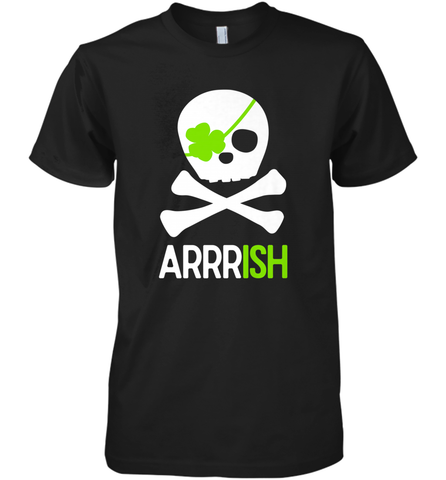 St. Patricks Day Irish Pirate Skull and Cross bones Men's Premium T-Shirt Men's Premium T-Shirt / Black / XS Men's Premium T-Shirt - jonhlittlestore88
