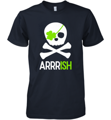 St. Patricks Day Irish Pirate Skull and Cross bones Men's Premium T-Shirt Men's Premium T-Shirt - jonhlittlestore88