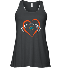 NFL Miami Dolphins Heart Love Football Women's Racerback Tank Women's Racerback Tank - jonhlittlestore88