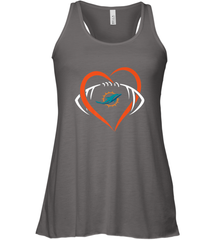NFL Miami Dolphins Heart Love Football Women's Racerback Tank Women's Racerback Tank - jonhlittlestore88