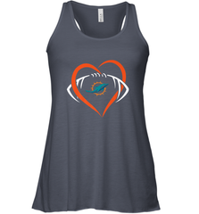 NFL Miami Dolphins Heart Love Football Women's Racerback Tank Women's Racerback Tank - jonhlittlestore88