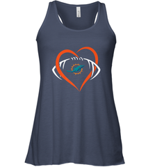 NFL Miami Dolphins Heart Love Football Women's Racerback Tank Women's Racerback Tank - jonhlittlestore88