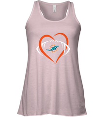 NFL Miami Dolphins Heart Love Football Women's Racerback Tank Women's Racerback Tank - jonhlittlestore88