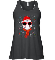 Toronto Blue Jays LogoChristmas Baseball Player Glasses Santa Hat Pajama Gift Women's Racerback Tank