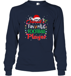 NFL Santa's Favorite Football Player Xmas Light Hat Christmas Long Sleeve T-Shirt