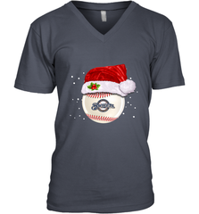 Milwaukee Brewers Logo Baseball Ball Christmas Santa Hat Xmas Sport Funny Snow Men's V-Neck Men's V-Neck - jonhlittlestore88