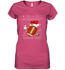 NFL This Is My Christmas Pajama Shirt  Football christmas ugly Women's V-Neck T-Shirt Women's V-Neck T-Shirt - jonhlittlestore88