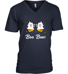 Funny Wine Boo Bees Couples Halloween Matching Couple Gift Men's V-Neck