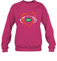 NFL New York Jets Heart Love Football Crewneck Sweatshirt Crewneck Sweatshirt - jonhlittlestore88
