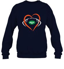 NFL New York Jets Heart Love Football Crewneck Sweatshirt Crewneck Sweatshirt - jonhlittlestore88