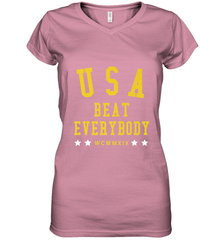 USA Beat Everybody Shirt _ USA Beat Everybody Women's V-Neck T-Shirt Women's V-Neck T-Shirt - jonhlittlestore88